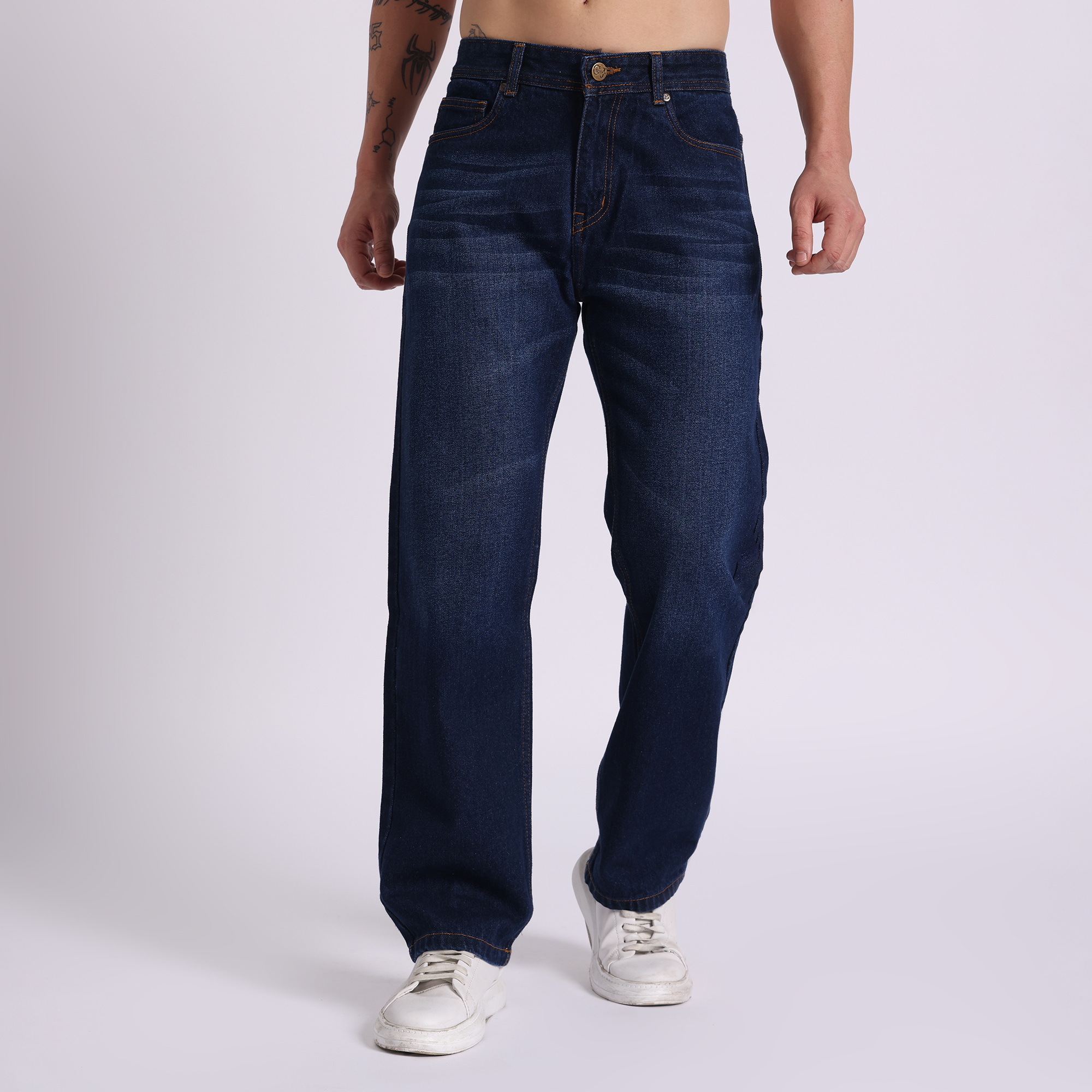 Dark Blue loose Fit Jeans
Crafted from premium denim, these dark blue loose fit jeans offer a timeless and versatile look. Designed for all-day comfort, they feature a classic five-pocket style, a mid-rise waist, and a straight leg silhouette that pairs effortlessly with casual shirts, t-shirts, or jackets. Perfect for both everyday wear and smart-casual outings.