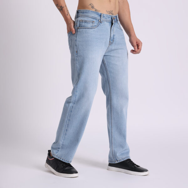 Gent Jr. Men’s Straight Fit Ice blue jeans - Image 2