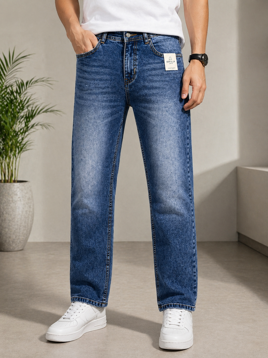 Indigo Zero Blast Blue Regular Fit Jean